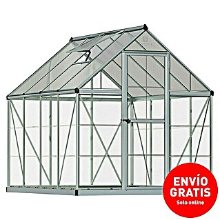 Palram – Canopia Invernadero Hybrid (Medidas ext. (An x Pr): 185 x 248 cm, Plateado, Área: 4,6 m²)