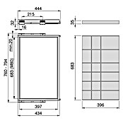 Emuca Organizador de armario Hack (Ajuste de la anchura: 760 mm - 794 mm, Negro) | BAUHAUS