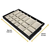 Emuca Organizador de armario Hack (Ajuste de la anchura: 760 mm - 794 mm, Negro) | BAUHAUS