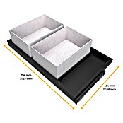Emuca Bandeja de almacenaje Hack con cestos (Ajuste de la anchura: 760 mm - 794 mm, Negro) | BAUHAUS