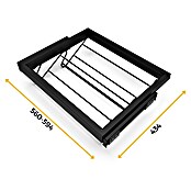Emuca Zapatero extraíble Hack (Ajuste de la anchura: 560 mm - 594 mm, Negro) | BAUHAUS