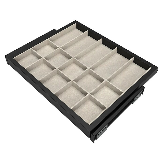 Emuca Organizador de armario Hack (Ajuste de la anchura: 560 mm - 594 mm, Negro) | BAUHAUS
