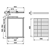 Emuca Organizador de armario Hack (Ajuste de la anchura: 560 mm - 594 mm, Negro) | BAUHAUS