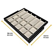 Emuca Organizador de armario Hack (Ajuste de la anchura: 560 mm - 594 mm, Negro) | BAUHAUS