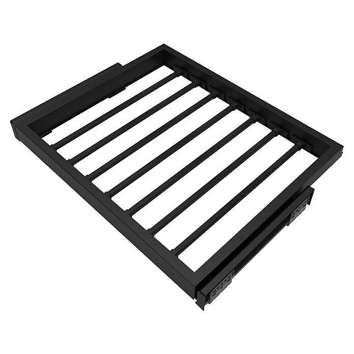 Emuca Soporte para pantalones Hack (Ajuste de la anchura: 560 mm - 594 mm, Negro) | BAUHAUS