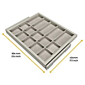Emuca Organizador de armario Hack (Ajuste de la anchura: 560 mm - 594 mm, Gris) | BAUHAUS
