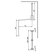 Emuca Barra para ropa Hang (Ajuste de la anchura: 450 mm - 600 mm, Cromo) | BAUHAUS