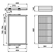 Emuca Cesto de alambre Hack (Ajuste de la anchura: 760 mm - 794 mm, Negro) | BAUHAUS