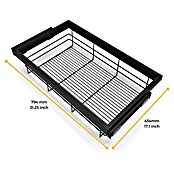Emuca Cesto de alambre Hack (Ajuste de la anchura: 760 mm - 794 mm, Negro) | BAUHAUS