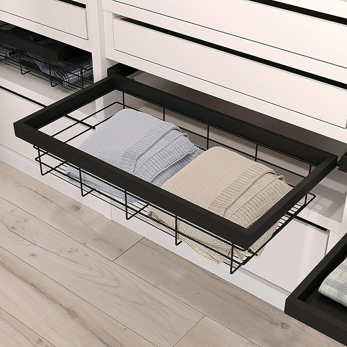 Emuca Cesto de alambre Hack (Ajuste de la anchura: 760 mm - 794 mm, Negro) | BAUHAUS