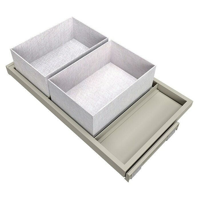 Emuca Bandeja de almacenaje Hack con cestos (Ajuste de la anchura: 760 mm - 794 mm, Gris) | BAUHAUS
