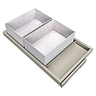 Emuca Bandeja de almacenaje Hack con cestos (Ajuste de la anchura: 760 mm - 794 mm, Gris)
