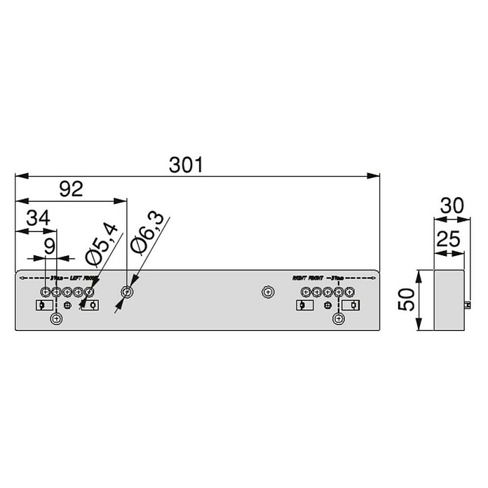 Emuca Espaciador Hack (L x An x Al: 300 x 30 x 50 mm, Gris, 4 ud.) | BAUHAUS