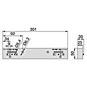 Emuca Espaciador Hack (L x An x Al: 300 x 30 x 50 mm, Gris, 4 ud.) | BAUHAUS