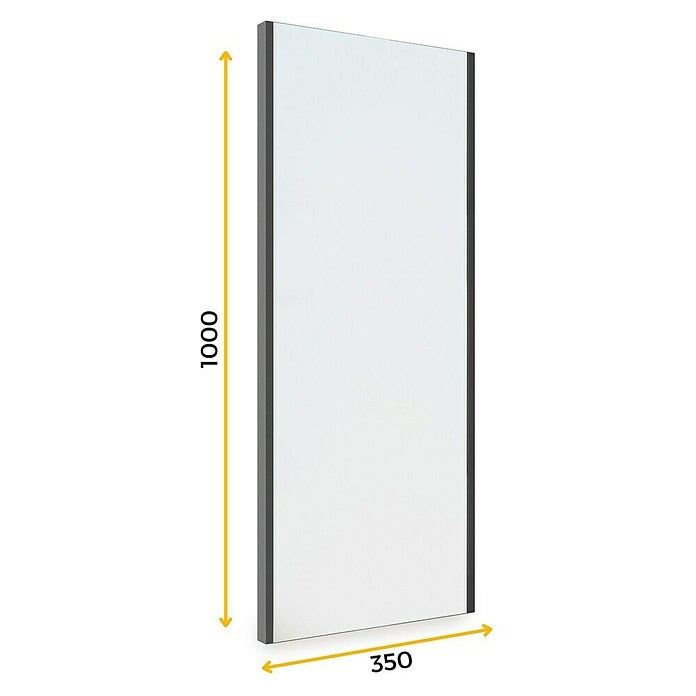 Emuca Espejo Hack (An x Al: 350 x 1.000 mm, Negro) | BAUHAUS