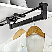 Emuca Colgador para ropa Self (Negro, Extraíble) | BAUHAUS