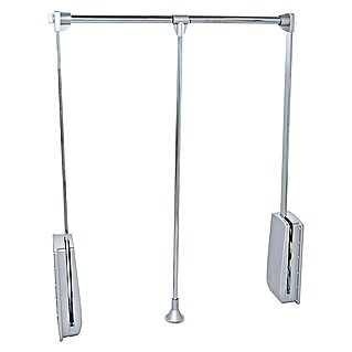 Emuca Barra para ropa Hang (Ajuste de la anchura: 830 mm - 1.150 mm, Cromo)