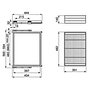 Emuca Cesto de alambre Hack (Ajuste de la anchura: 560 mm - 594 mm, Negro) | BAUHAUS