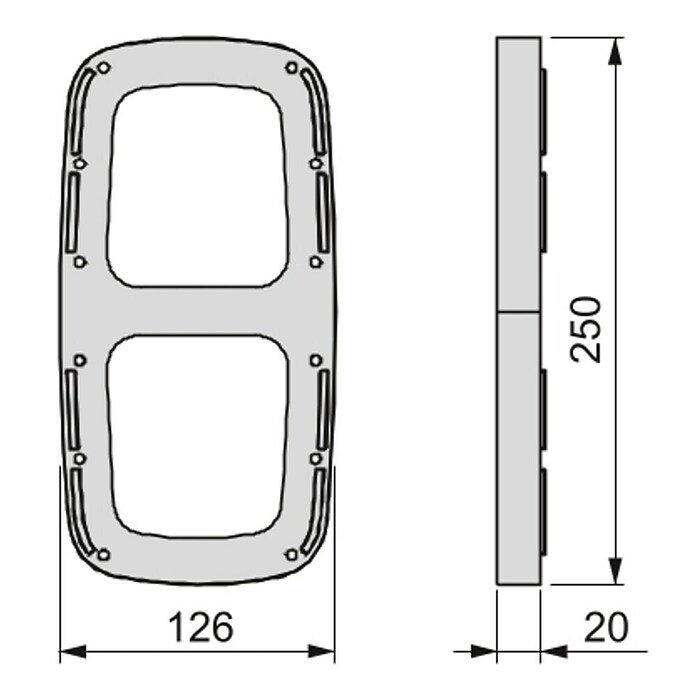 Emuca Soporte de plástico Sling (Blanco, 2 ud., Específico para: Colgador abatible Sling) | BAUHAUS