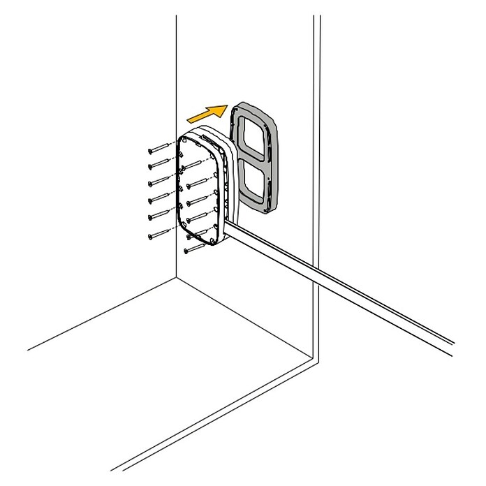 Emuca Soporte de plástico Sling (Blanco, 2 ud., Específico para: Colgador abatible Sling) | BAUHAUS