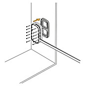 Emuca Soporte de plástico Sling (Blanco, 2 ud., Específico para: Colgador abatible Sling) | BAUHAUS