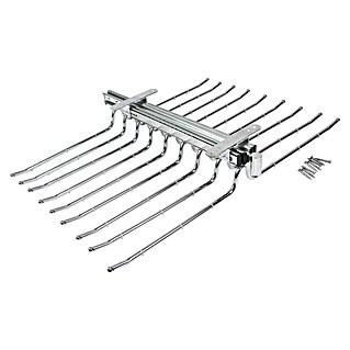 Emuca Soporte para pantalones Self doble (Extraíble, Acero, Número de soportes: 18 ud.)