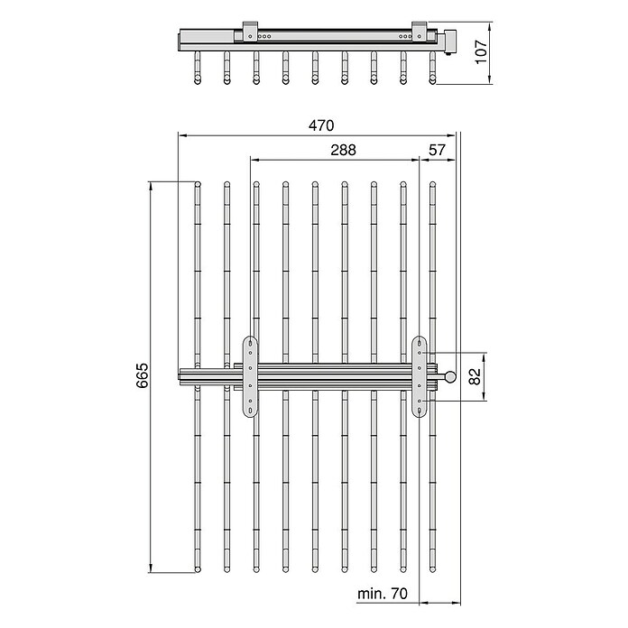 Emuca Soporte para pantalones Self doble (Extraíble, Acero, Número de soportes: 18 ud.) | BAUHAUS