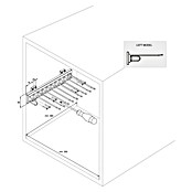 Emuca Soporte para pantalones Self (L x An x Al: 335 x 470 x 116 mm, Izquierda, Acero, Extraíble) | BAUHAUS
