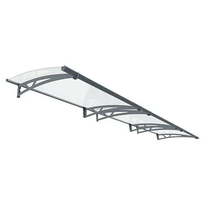 Palram – Canopia Marquesina para puerta Altair - 453,5 x 91 x 17,5 cm, Antracita - Un toldo elegante y funcional, ideal para proteger las entradas del clima con su diseño elegante y su construcción robusta.