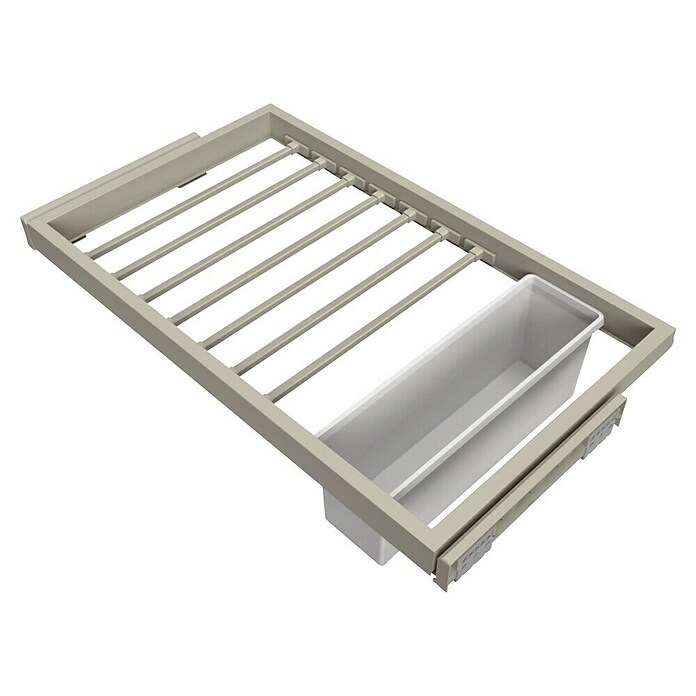 Emuca Soporte para pantalones Hack con 1 gaveta (Ajuste de la anchura: 760 mm - 794 mm, Gris) | BAUHAUS
