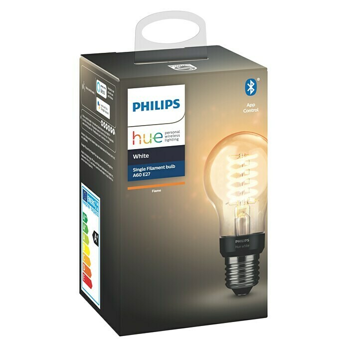 Philips Hue LED-Leuchtmittel White FilamentE27, 7 W, Warmweiß, A60, Dimmbar Front View