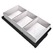 Emuca Bandeja de almacenaje Hack con cestos (Ajuste de la anchura: 860 mm - 894 mm, Negro) | BAUHAUS