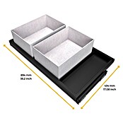Emuca Bandeja de almacenaje Hack con cestos (Ajuste de la anchura: 860 mm - 894 mm, Negro) | BAUHAUS