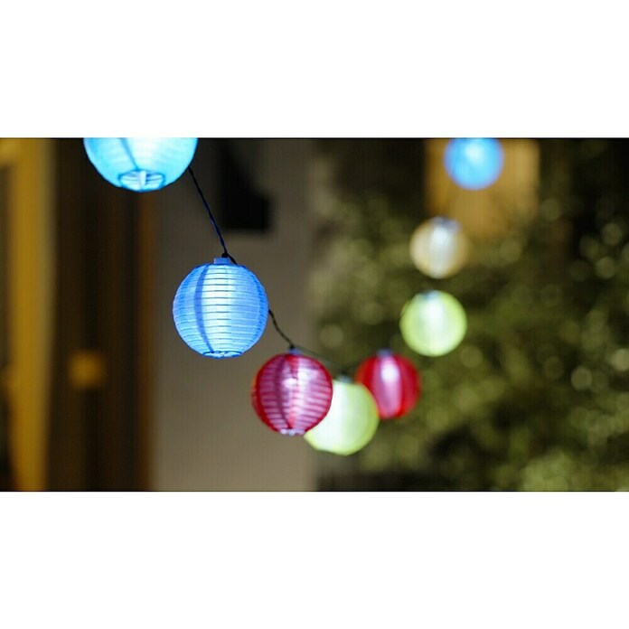 BAUHAUS Solar-Lichterkette Minilampions (10-flammig, Länge: 1,85 m, LED, Leuchtdauer: 8 h)