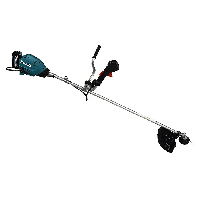 Makita XGT 40V max. Akku-Freischneider UR006GM102 - 40 V, 4 Ah, 1 Akku, Schnittbreite Faden: 43 cm, Schnittbreite Messer: 25,5 cm - Akku-Rasentrimmer von Makita, ein leistungsstarkes Gartengerät für präzise Rasenpflege.