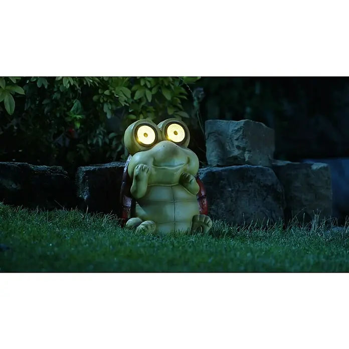 BAUHAUS Solar-Dekoleuchte - Lichtfarbe: Warmweiß, 24 x 27 x 35 cm, Schildkröte - Diese bezaubernde Solar-Schildkröte mit leuchtenden Augen ist eine lustige Dekoration für jeden Garten und sorgt für eine tolle Atmosphäre.