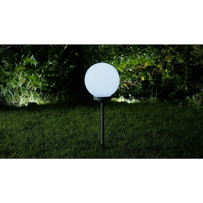 BAUHAUS Solar-Kugelleuchte (Mit Erdspieß, Durchmesser Leuchte: 250 mm, Höhe: 677 mm, LED, 8 h)