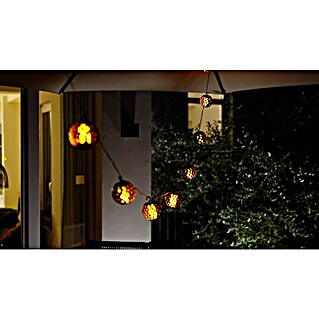 BAUHAUS Solar-Lichterkette Flame (Ausführung: 8-flammig, Länge: 4,1 m, LED, Lichtfarbe: Gelb)