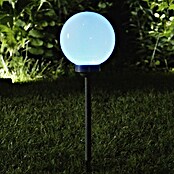 BAUHAUS Solar-Kugelleuchte Ball (Mit Erdspieß, Durchmesser Leuchte: 20 cm, Höhe: 525 mm, Silber, IP44)