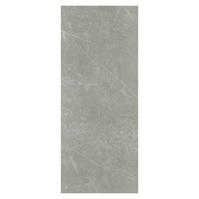 SanDesign Acryl-Verbundplatte - 100 x 250 cm, Grau Marble - Feinsteinzeugfliese in Grau mit Marmoreffekt und feinen weißen Adern. Perfekt für moderne Innenräume mit stilvollem, elegantem Design.