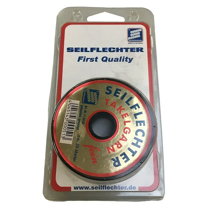 Seilflechter Cabo para aparejos - Ø x L: 1,2 mm x 20 m, Poliéster, Blanco - Paquete de hilo para velas Seilflechter, hilo trenzado encerado fino de primera calidad, de aprox. 20 metros de largo, ideal para aplicaciones marítimas.