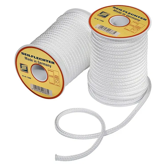 Seilflechter Cuerda Fibron - 6 mm x 20 m, Plástico, Blanco - Dos carretes de cuerda blanca Seilflechter Fibron "Made in Germany", perfectos para diversas aplicaciones.