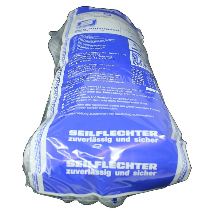 Seilflechter Cuerda de amarre Spiral Birotex (Diámetro: 16 mm, Largo: 15 m, Polipropileno, Blanco/Azul) | BAUHAUS