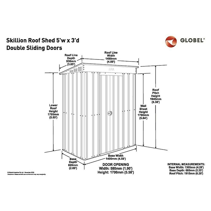 Metall Geräteschrank Silber