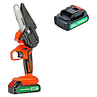 Motosierra de batería Mader 69460 (24 V, Iones de litio, 2 baterías, Longitud de la cuchilla: 10 cm)