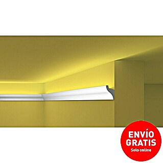 Nmc Decoflair Moldura de poliestireno decorativa CL11 (L x An x Al: 2 m x 33 mm x 50 mm, Polímero extruido de alta densidad (HDPS))
