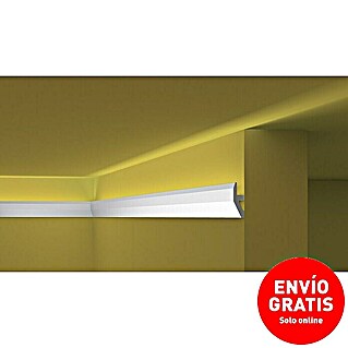 Nmc Decoflair Moldura de poliestireno decorativa CL13 (L x An x Al: 2 m x 18 mm x 55 mm, Polímero extruido de alta densidad (HDPS))