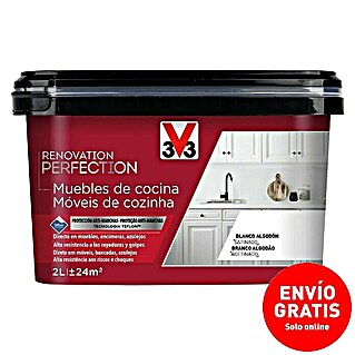 V33 Esmalte Cocinas Renovation Perfection (Blanco algodón, 2 l, Satinado)