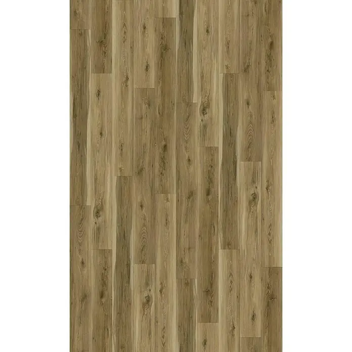 Suelo vinílico SPC Oak Mountain - 1.220 x 181 x 6,5 mm, Marrón, Resistente al agua - Primer plano de un parquet de madera de roble claro que muestra vetas naturales y tonos cálidos, ideal para un ambiente acogedor.