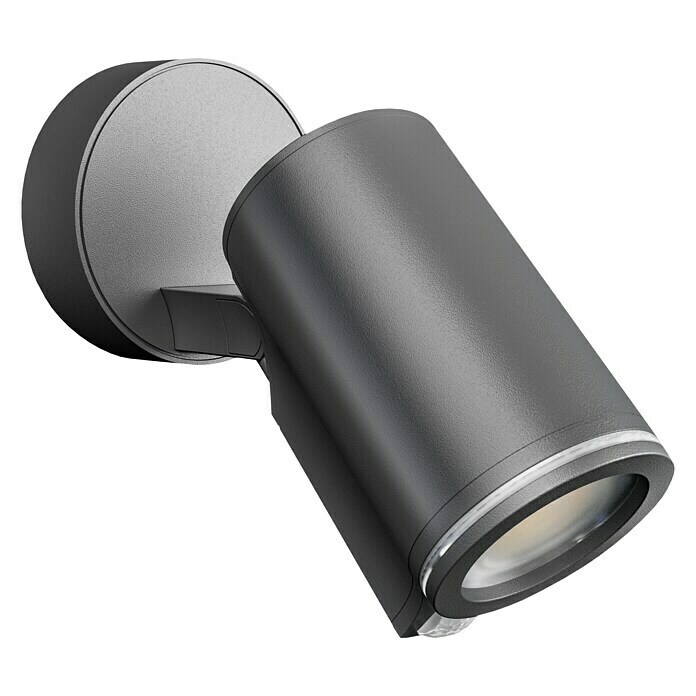 Steinel Sensor-LED-Außenwandstrahler Spot One (7 W, Anthrazit, L x B x H: 9,8 x 9,7 x 17,5 cm, IP44, Mit Sensor)